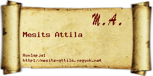 Mesits Attila névjegykártya